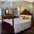 F49. Victorian full four-post bed with canopy. 